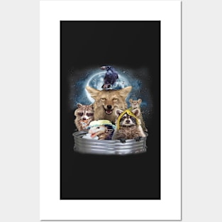 Trash Animals Howling at the Moon Shirt - Funny Team Trash Posters and Art